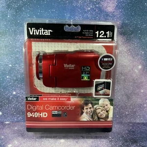 New Vivitar DVR 949HD Camcorder Red Full HD 4x Digital Zoom Anti-Shake NIB - Picture 1 of 2