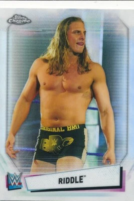 #29 MATT RIDDLE 2021 Topps Chrome WWE REFRACTOR RK BRO - Image 1 of 2