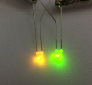 3mm Green & Yellow Bicolour LED 570nm & 586nm Inverse 2-Pin L-317GYW Multi Qty - Picture 1 of 1