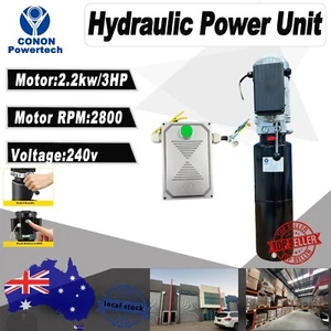 Single phase 12L Hydraulic Power Unit Auto Aluminium Pump Vehicle Car Hoist Lift - Picture 1 of 11
