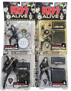 Kiss Alive Figures McFarlane Toys Set Of 4 SEALED ON CARD 2000 RELEASE - Picture 1 of 4