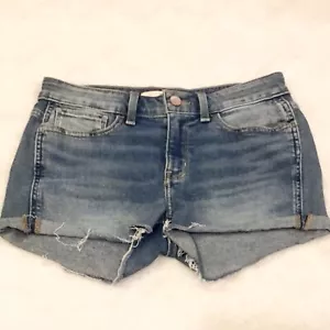 BKE 26 (2/3) Stella Mid Rise Women’s Denim Shorts Cuffed Stretch Logo ABK873 - Picture 1 of 12