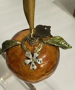 Jay Strongwater Adorno de Navidad Vidrio de Fruta, Cristales de Swarovski Raro Caja de Colección - Imagen 1 de 19