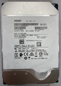 HGST 8TB 7.2K 3.5" SAS HDD 0F27610LHA3840P83 P/N 0F27610 - Afbeelding 1 van 4