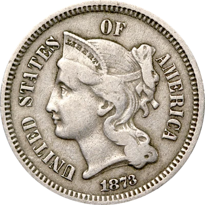 1873 Three (3) Cent Nickel - Choice++ - Image 1 of 2