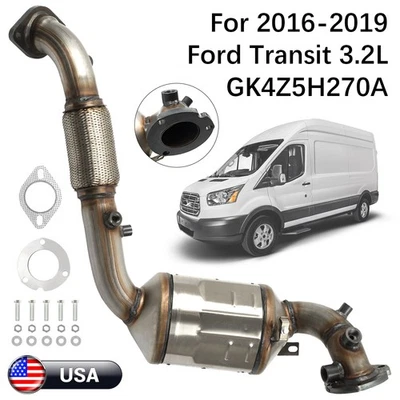 Stainless Steel DPF for Ford Transit 150 250 350 3.2L 2015-2019 Diesel Emission Foto 1 de 4