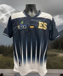 El Salvador Soccer Jersey Men L Dark Blue White 503 Toronto’s Bird ES Baseball - Picture 1 of 4