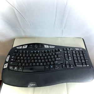 Logitech K350 Comfort Wave Wireless Keyboard - Needs Dongle, Keyboard Only - Picture 1 of 5