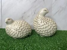 eileen brinks set of two pottery doves birds