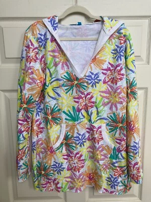 PRODUCTOS FRESCOS Blanco Multi MARDI GRAS SUDADERA CON CAPUCHA Terry Francés, Salpicaduras de Pintura Artística, M Foto 1 de 4