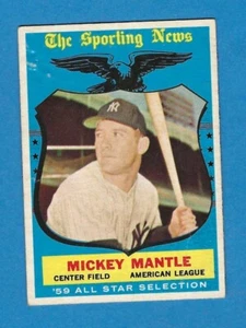 1959 Topps Set-Break #564 HOF Mickey Mantle New York Yankees AS - Picture 1 of 2