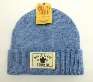 TORONTO MAPLE LEAFS KNIT BEANIE HAT CUFFED NHL HOCKEY BLUE ONE SIZE ADULT NEW - Picture 1 of 3