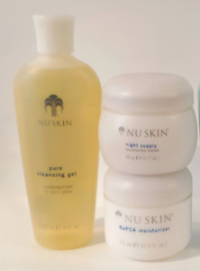 Nu Skin Moisturizer Night Cream Ideal For Eyes Facial Spa Day Cream Cleanser Gel