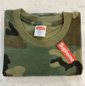 Supreme Headline Tee Woodland Camo Size Large NEW - Picture 1 of 4