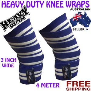 HEXA PRO HEAVY DUTY POWERLIFTING KNEE WRAPS BODYBUILDING/Weight lifting STRAPS - Picture 1 of 2