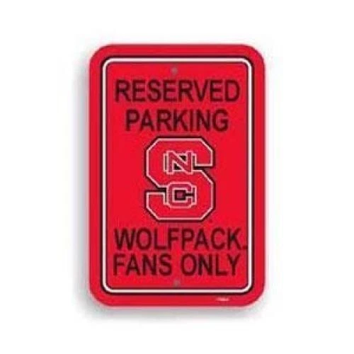 North Carolina State Wolfpack Plastic Parking Sign - Image 1 of 1