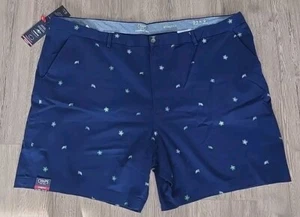 NWT Chaps Chino Shorts Mens 54x9 Blue Stretch Casual Coastland Wash Bin E - Picture 1 of 4