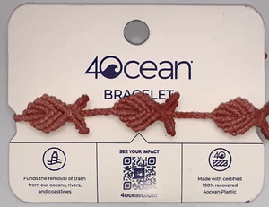 NEW 4Ocean Braided Bracelet 4Fish Bracelet Coral 014643 - Picture 1 of 2