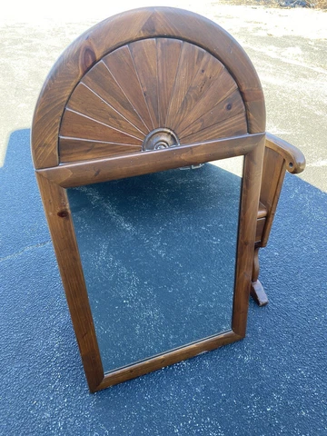 Ethan Allen Country Craftsman Pine Large Wall Mirror Cover