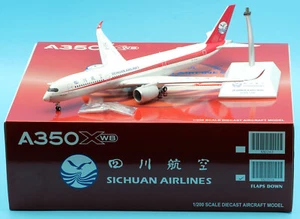 JC Wings 1:200 SICHUAN Airlines A350 Diecast Aircraft Model B-304U Flaps Down - Picture 1 of 12