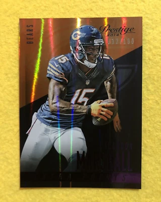 2014 Prestige Brandon Marshall Extra Points Chicago Bears 032/100 #127 - Image 1 of 2