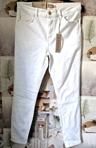 RDPieces weiß Skinny Baumwolle lässig Sommer Jeans Hose Größe XL UK 16 neu mit Etikett - Bild 1 von 5