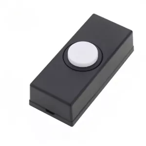 Black Door Bell Chime Bell Push Press Button Inserts Wall Plastic Hard Wiring - Picture 1 of 24
