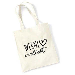 Jutebeutel Werne verliebt Tasche Baumwolle Geschenkidee Souvenir Präsent Wichtel - Picture 1 of 36