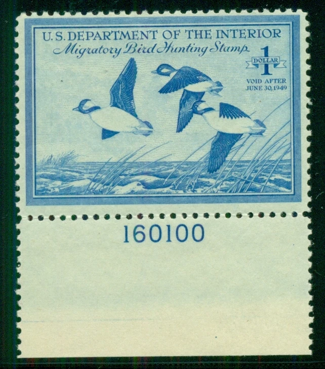 US #RW15 $1.00 Buffleheads, Plate No. single, og, LH, VF - Image 1 of 1
