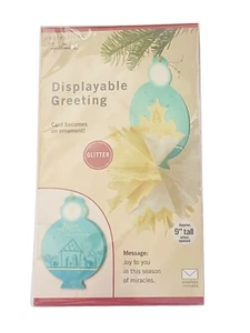 Hallmark 3D Pop Up Displayable Gruß Weihnachtskarte wird Ornament Krippe - Bild 1 von 2
