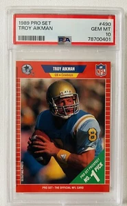 1989 Pro Set Troy Aikman Rookie #490 PSA 10 Gem MT DALLAS COWBOYS HOF - Picture 1 of 2