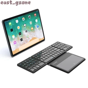 Leather Foldable Keyboard Portable Ultrathin Keyboard for Universal Tablet Phone - Picture 1 of 11