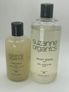 2x Suzanne Somers Organics RAIN Body Wash  And Rain Hand Wash 16oz Each lot of 2 - Picture 1 of 3