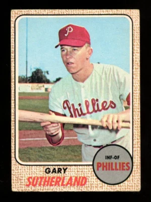 1968 TOPPS OPC O PEE CHEE MLB BASEBALL #98 GARY SUTHERLAND VG-EX PHIL PHILLIES — 第 1/2 张图片