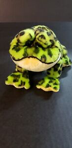 Ganz Lil' kinz  Bullfrog HS114, No Code, Stuffed Animal Green & Yellow PRE-OWNED
