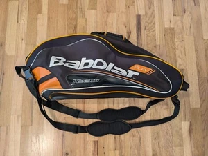 Babolat Racquet Tennis Bag Team 6 Pack Black Orange And White Court Sport Duffle - Picture 1 of 19