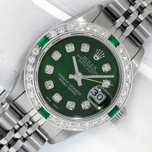 RELOJ ROLEX DATEJUST DAMAS ACERO Y ORO 18K CON ESFERA DE DIAMANTE VERDE Y BISEL - Imagen 1 de 11