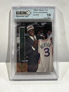 1996-97 Topps Stadium Club Shining Moments Allen Iverson #SM15 Rookie Card 76ers - Bild 1 von 2