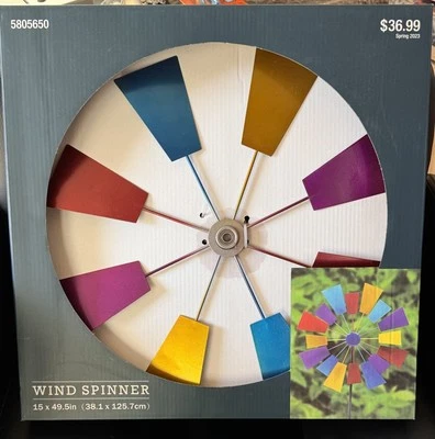 MAINSTAYS METAL MOLINO DE VIENTO ESTILO VIENTO SPINNER USO EXTERIOR METAL DURADERO NUEVO Foto 1 de 3