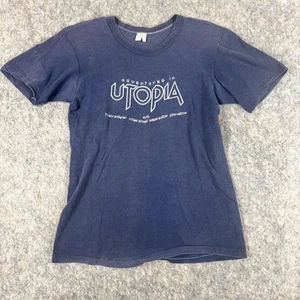 Vintage 80s Utopia Todd Rundgren Band T Shirt Gray Size L - Picture 1 of 9