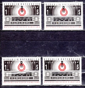 AUSTRIA #739 1964 Forty Years of Radio x4 MNH - Picture 1 of 1