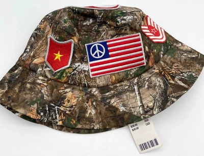 Sombrero de cubo Realtree camuflaje estilo militar con parches picnic Coney Island Foto 1 de 4