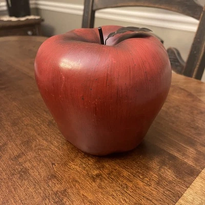 MANZANA GRANDE DE CAMPO/GRANJA CON TALLO DE METAL Y HOJA LINDA DECORACIÓN  Foto 1 de 4