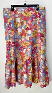 Neu Talbots Rock Damen 2X Maxi Blumen Ananas Rüschen Cottagecore Prärie - Bild 1 von 7