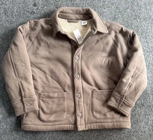 GAP Kids Fleece Line Brown Jacket - Size Medium (8) Boys NWT - Picture 1 of 8