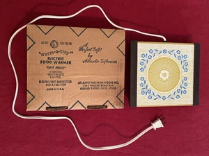 Vintage Warm-O-Tray Electric Food Warmer Cornflower Blue Atlantic Giftwares USA - Picture 1 of 12