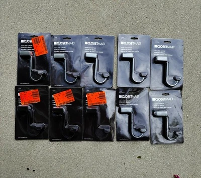 10--NUEVO Soporte de varilla de armario ClosetMaid blanco/negro #1409 Foto 1 de 3