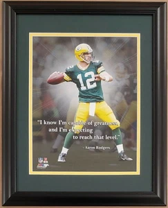 Aaron Rodgers ProQuote Photofile 11x14 Photo Custom Framed Green Bay Packers - Picture 1 of 1