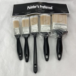 5 Pack of Household Paint Brushes Painter's Preferred 1" to 3" Polyester NIP - Picture 1 of 4