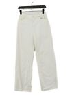 Monki Women's Trousers Uk 8 Cream Cotton With Polyester Straight Chino